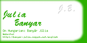 julia banyar business card
