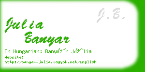 julia banyar business card